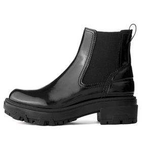 Rag & Bone Shaye shiny black Chelsea boot